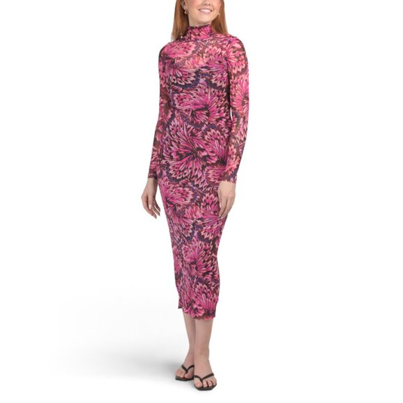 AFRM Fuschia Mock Neck Maxi Dress - Picture 1 of 2